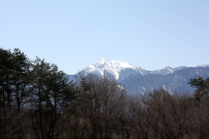 甲斐駒ヶ岳 テラスから撮影しました