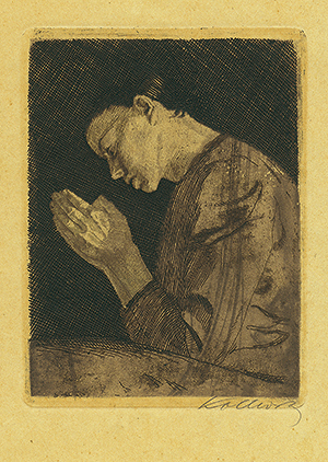 『祈る少女』銅板1892年　ケーテ・コルヴィッツ（1867-1945）
